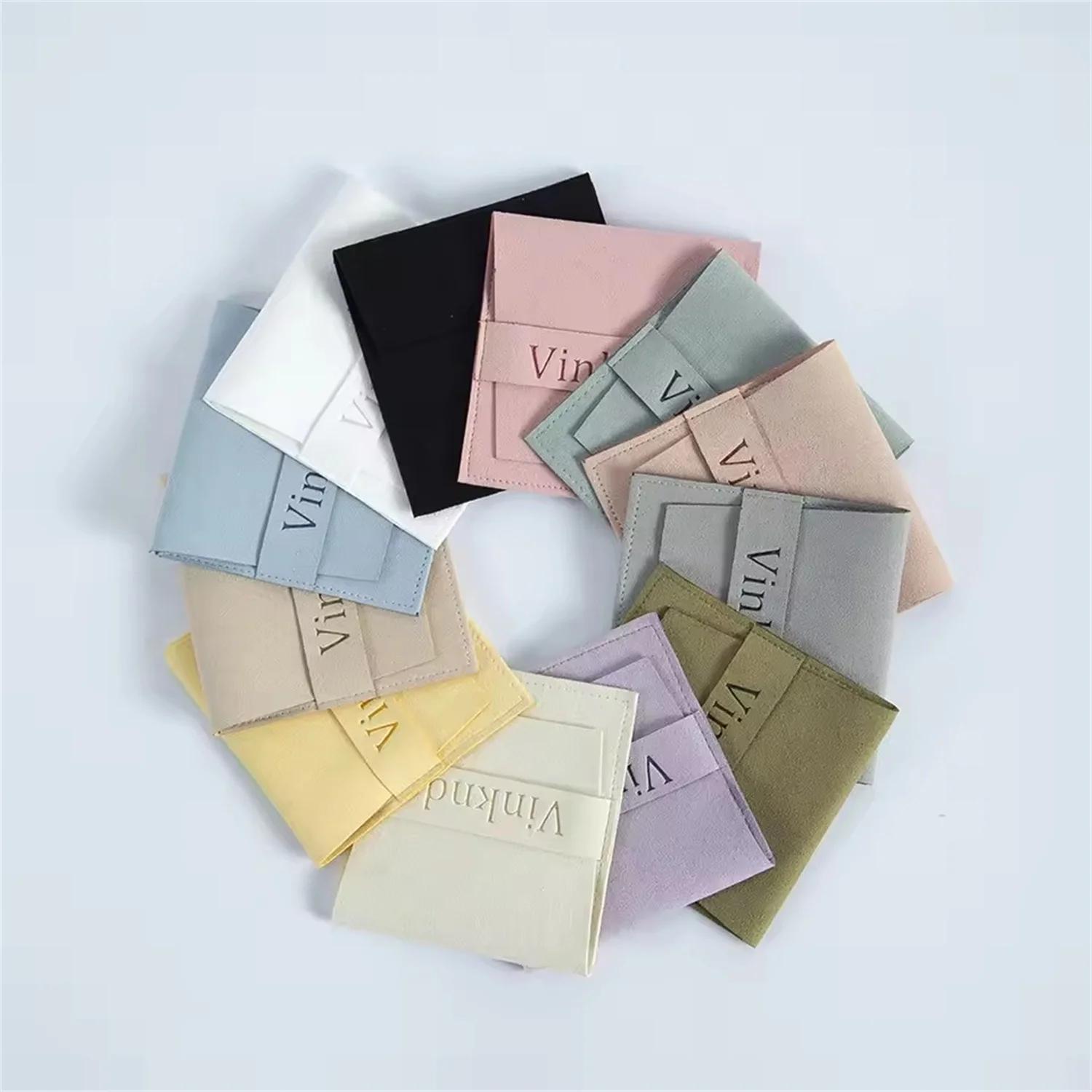 100Pcs Customize Logo Name Wedding Favors For Guests Bulk Candy Gift Bags Wholesale Microfiber Jewelry Packaging Envelope Pouch