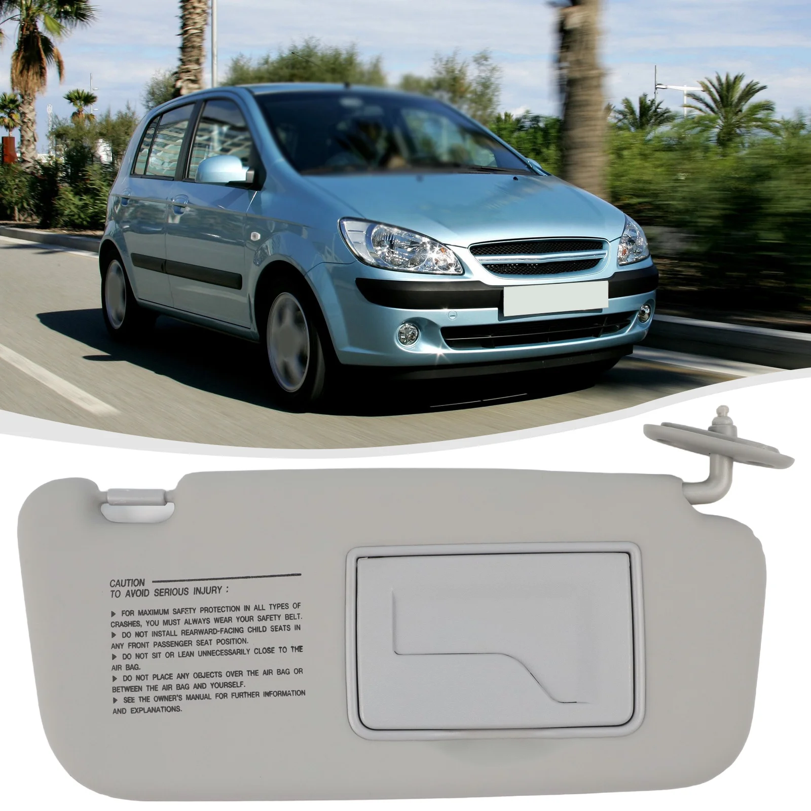 Auto Protector Gray Sun Visor Sun Visor Brand New Condition High Reliability Perfect Match Stability Characteristics