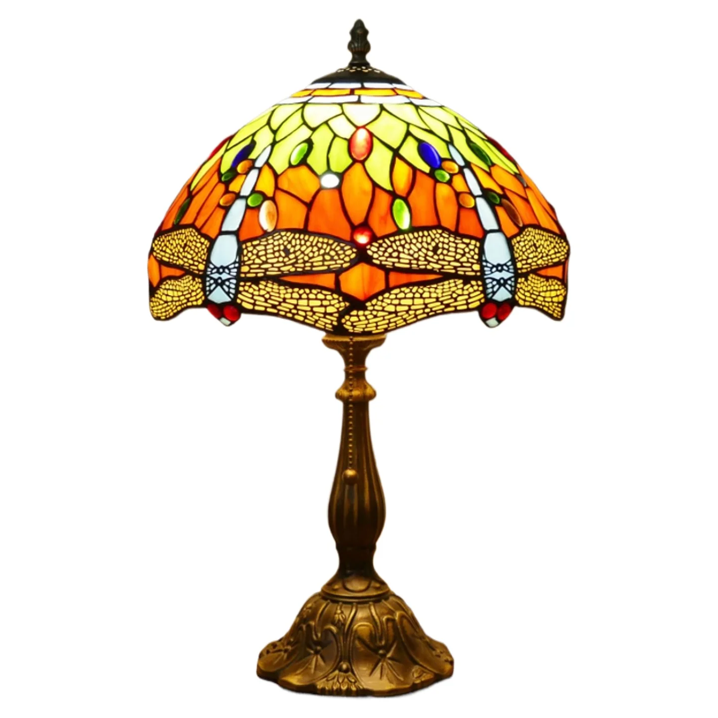 The new 12-inch dragonfly zipper desk lamp in Europe and the United States is suitable for bedrooms, study rooms, bars