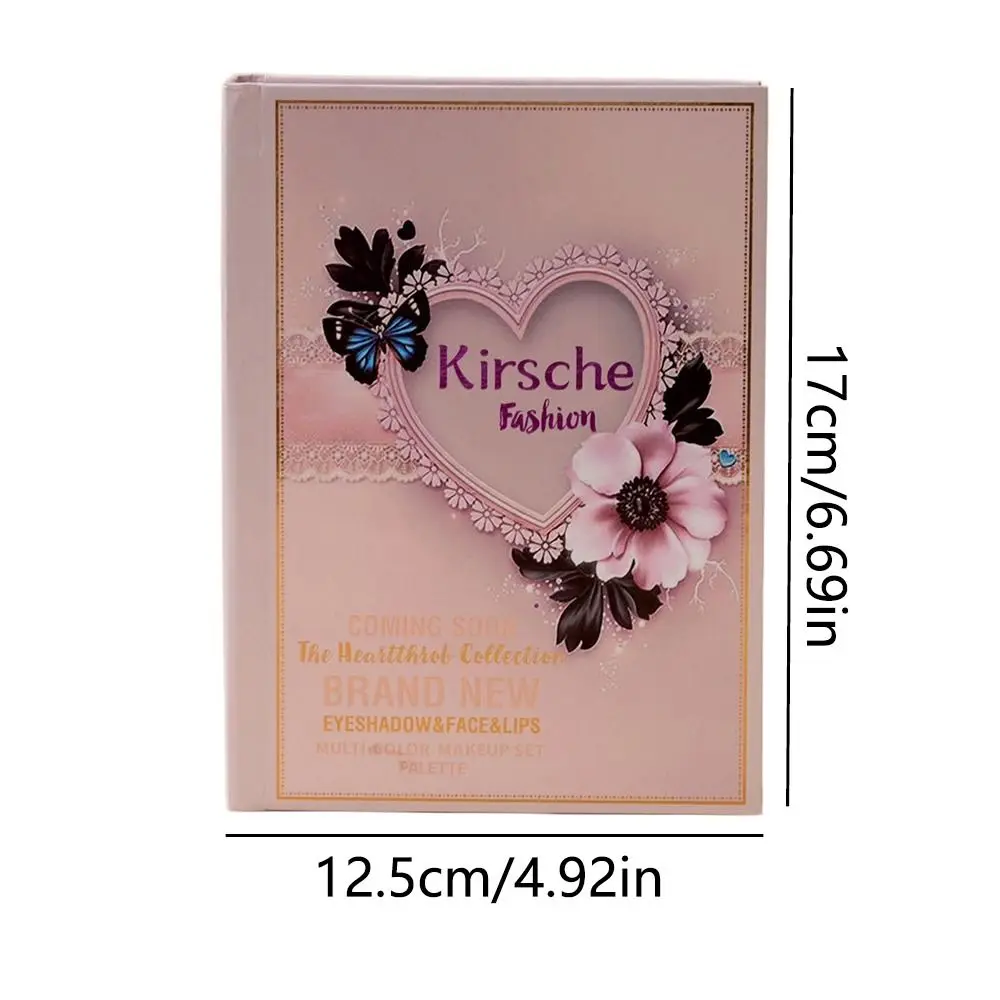 Tavolozza di ombretti pieghevoli a 5 strati Tavolozza di ombretti portatile a forma di libro Fard in polvere Kit di trucco per libri di bellezza impermeabile Occhi