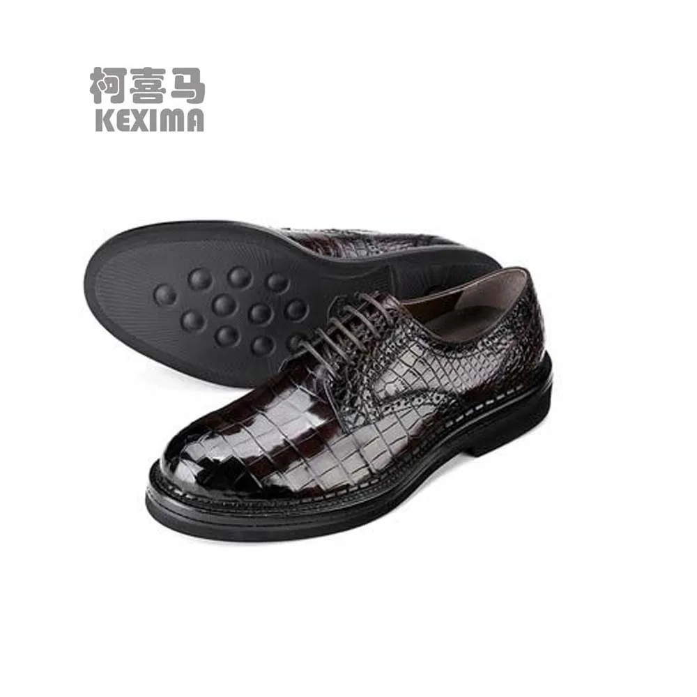 

KEXIMA hanlante crocodile Leather shoes male business shoes high-grade leisure Brush color shoes fashion male shoes