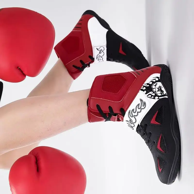 

2025 New Cool Wrestling Shoes Men Professional Boxing Sport Shoes Men Boxing Fighting Boots Comfortable Gym Training Shoes Men