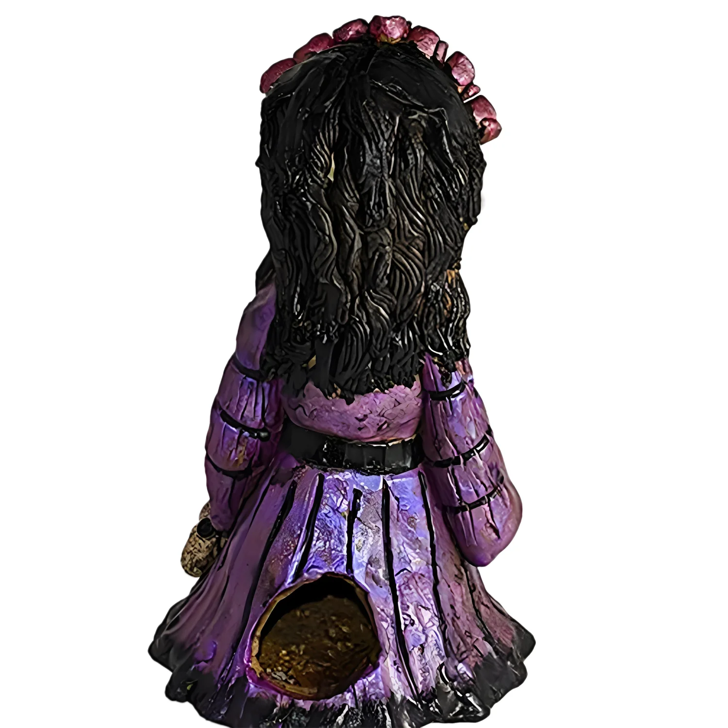 Afbeelding 3: Voodoo Doll Kegelbrander Wierookbrander, Mistvormige aromatherapiemist van neus en ogen Hand gebeeldhouwde hars staande pop