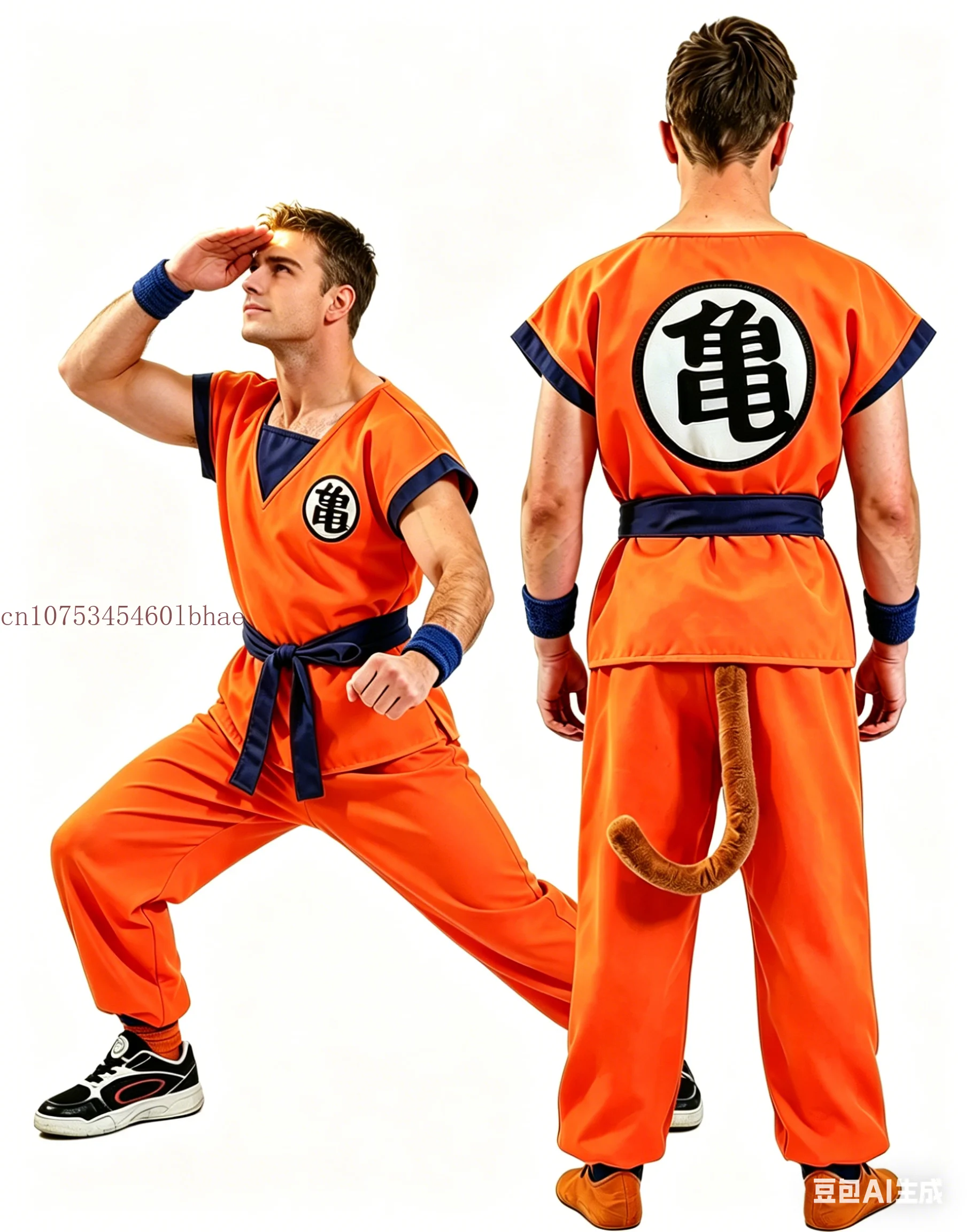 Fantasia de Cosplay do Son Goku para Crianças e Adultos, Macacão de Super-Herói Japonês para Meninos, Fantasia de Halloween Saiyan