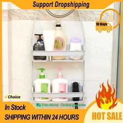 Bathroom Hanging Shower Caddy 2 Layers Shower Organizer Holder Bathroom Hanging Storage Rack for Shampoo Bathroom accessories
