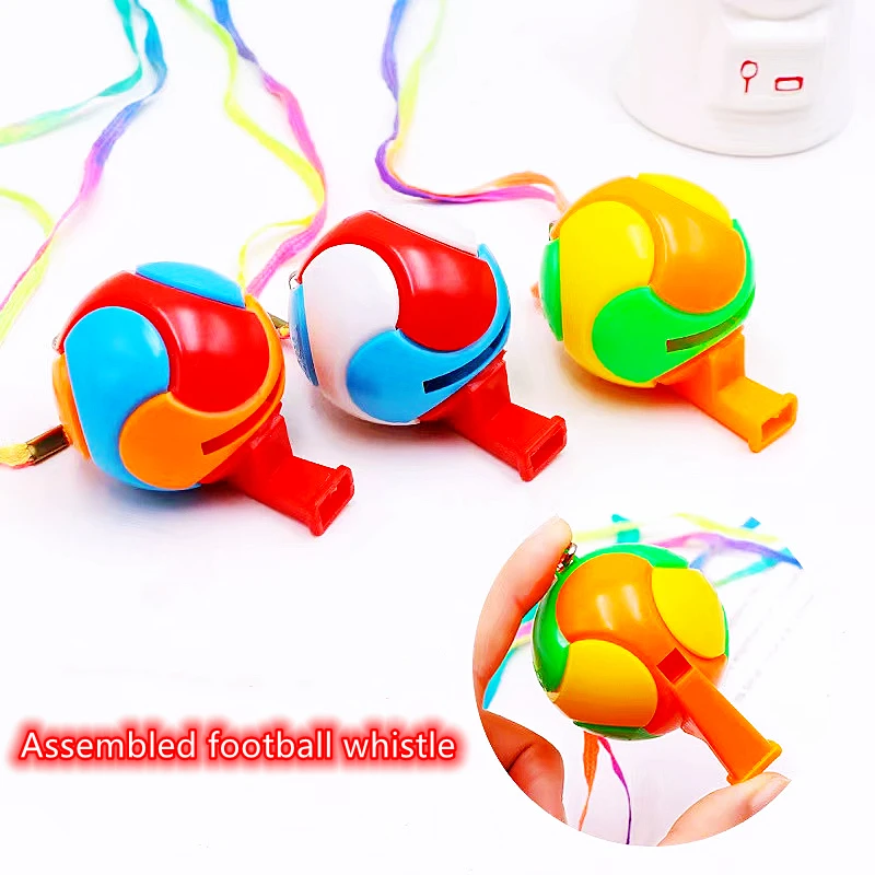 

6PCS Color Cheering Games Football Whistle Toy Kids Day Birthday Favors Box Party Gifts Easter Basket Filler Prize Kids Party