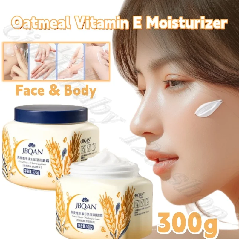 

Oatmeal Vitamin E Moisturizer Autumn and Winter Moisturizing Body Available Large Capacity Face & Body Hydrating Cream 300g