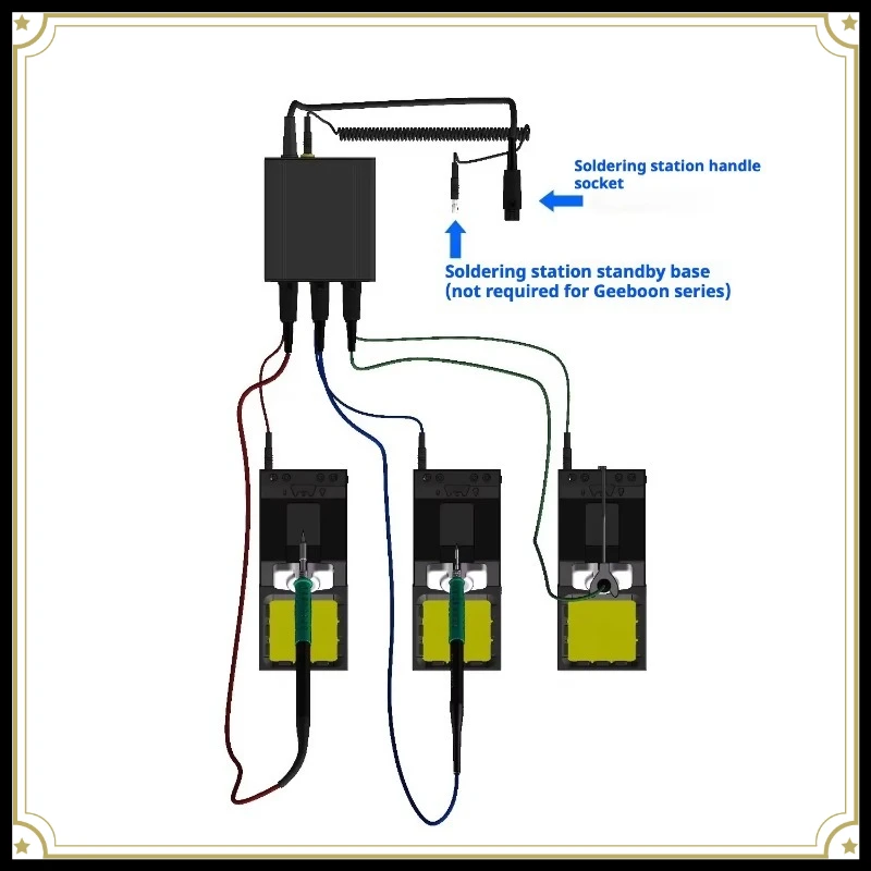 GEEBOON SW03 3-Channel Soldering Station Switcher, Multi-channel Expander for TA305 TC22 Welding Station