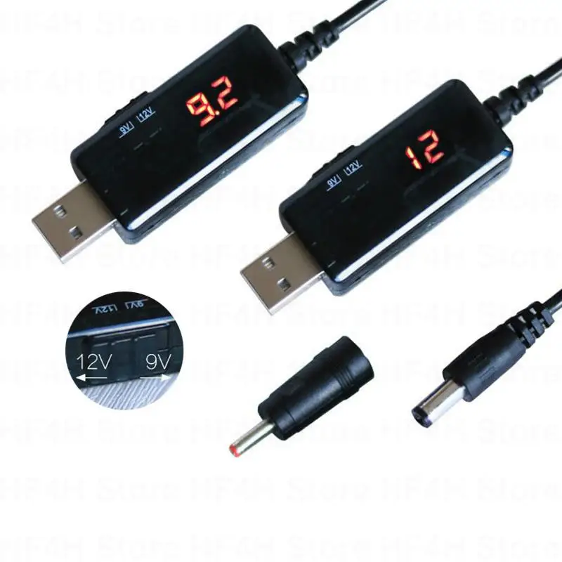 USB To DC Boost Converter Power supply Cable 5V to 9V 12V Adjustable Voltage Volt 5.5x2.1 3.5 Transformer Regulator