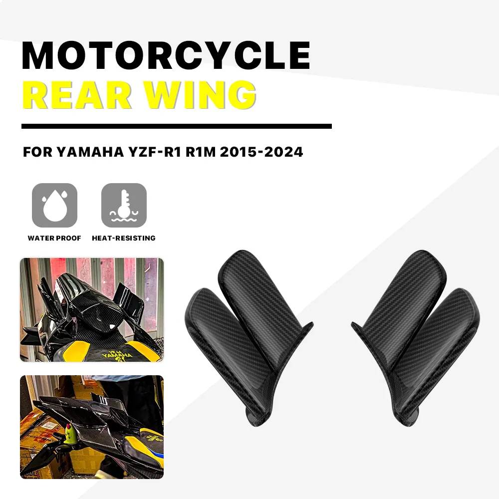 

Новый YZF-R1 R1M 2015-2024 фиксированное хвостовое крыло карбоновая краска для Yamaha R1 обтекатель мотоцикла задний спойлер крылышка