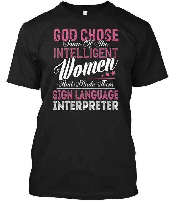 T-Shirt intérprète de langage des signes lavable en Machine, taille S à 5XL