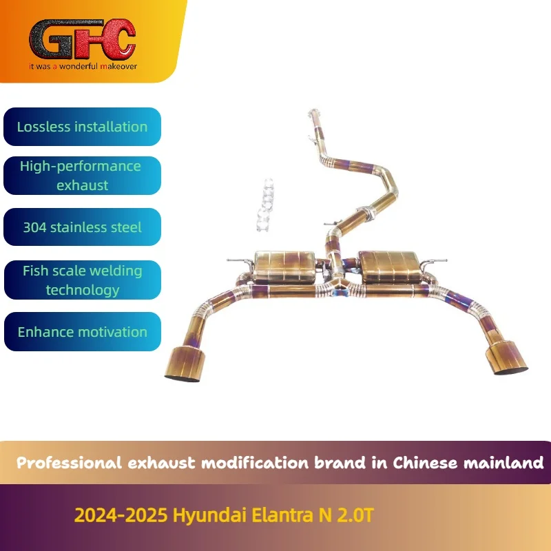 

Высокопроизводительная выхлопная система GFC с регулируемыми клапанами из титанового сплава для Hyundai Elantra N 2.0T 2024-2025 годов выпуска