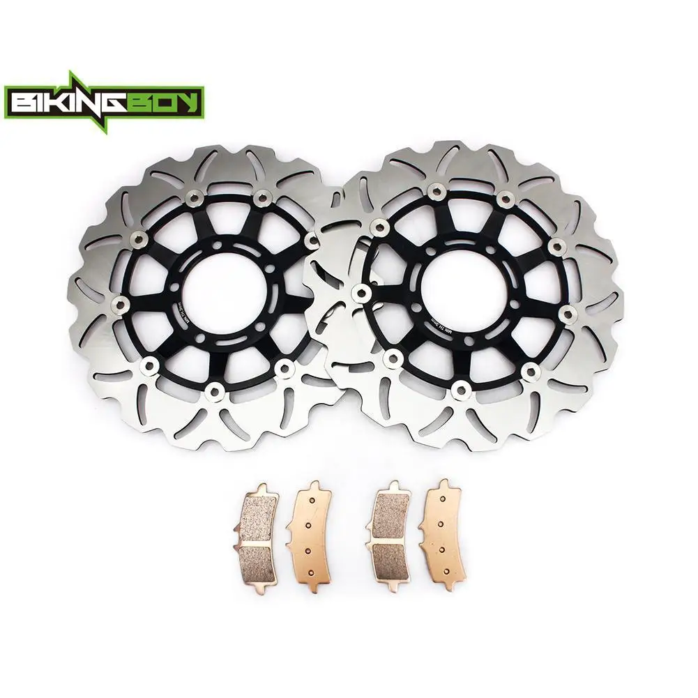 BIKINGBOY Front Brake Discs Rotors Disks + Pads For Triumph Daytona 675 2006 2007 2008 Daytona 675R 11 12 310mm Stainless Steel