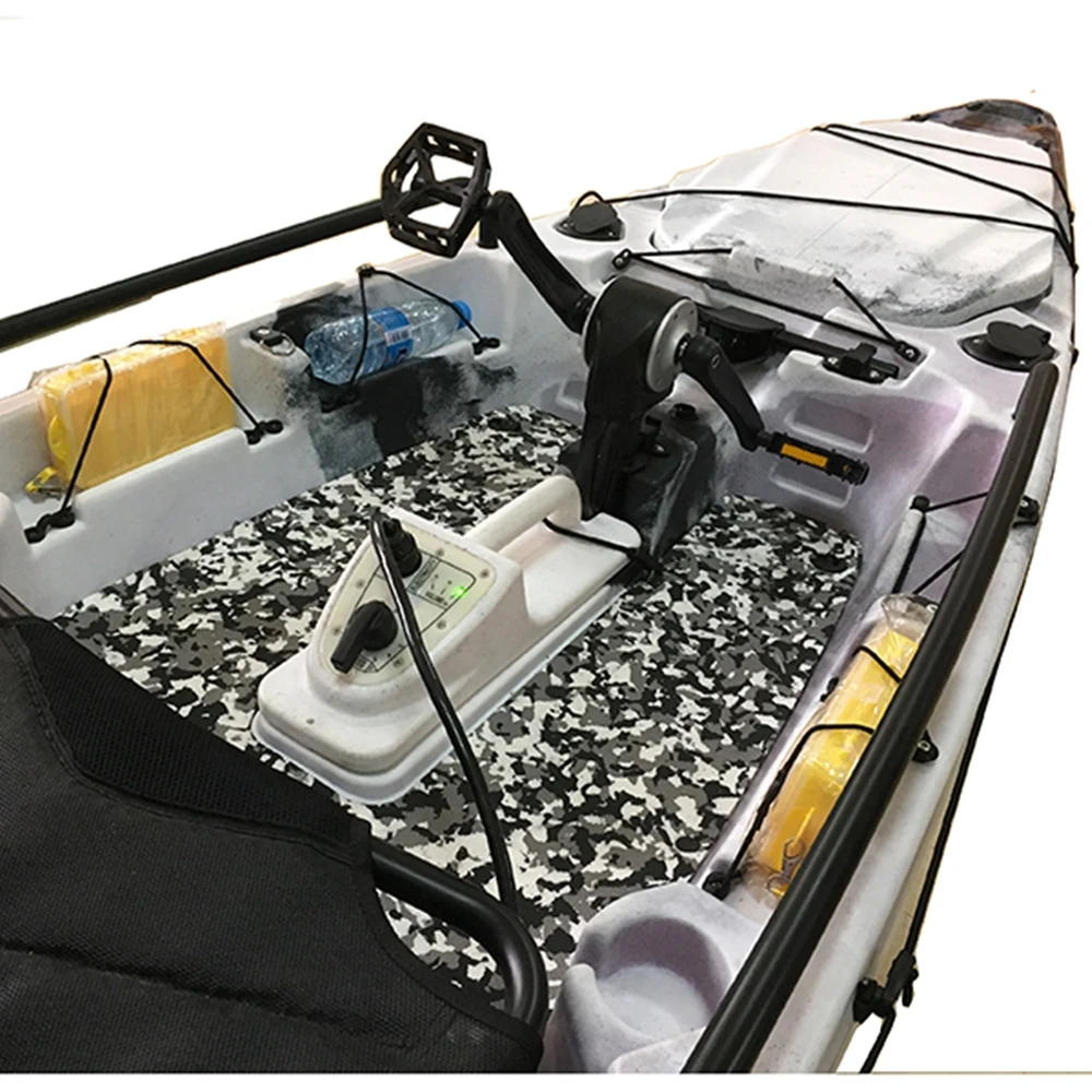 

Top Right KA34 13FT 390*95*35cm 45kg Single Fisher Kayak Touring Kayak with Pedal Drive System Fishing Kayak Sit on Top Fishing