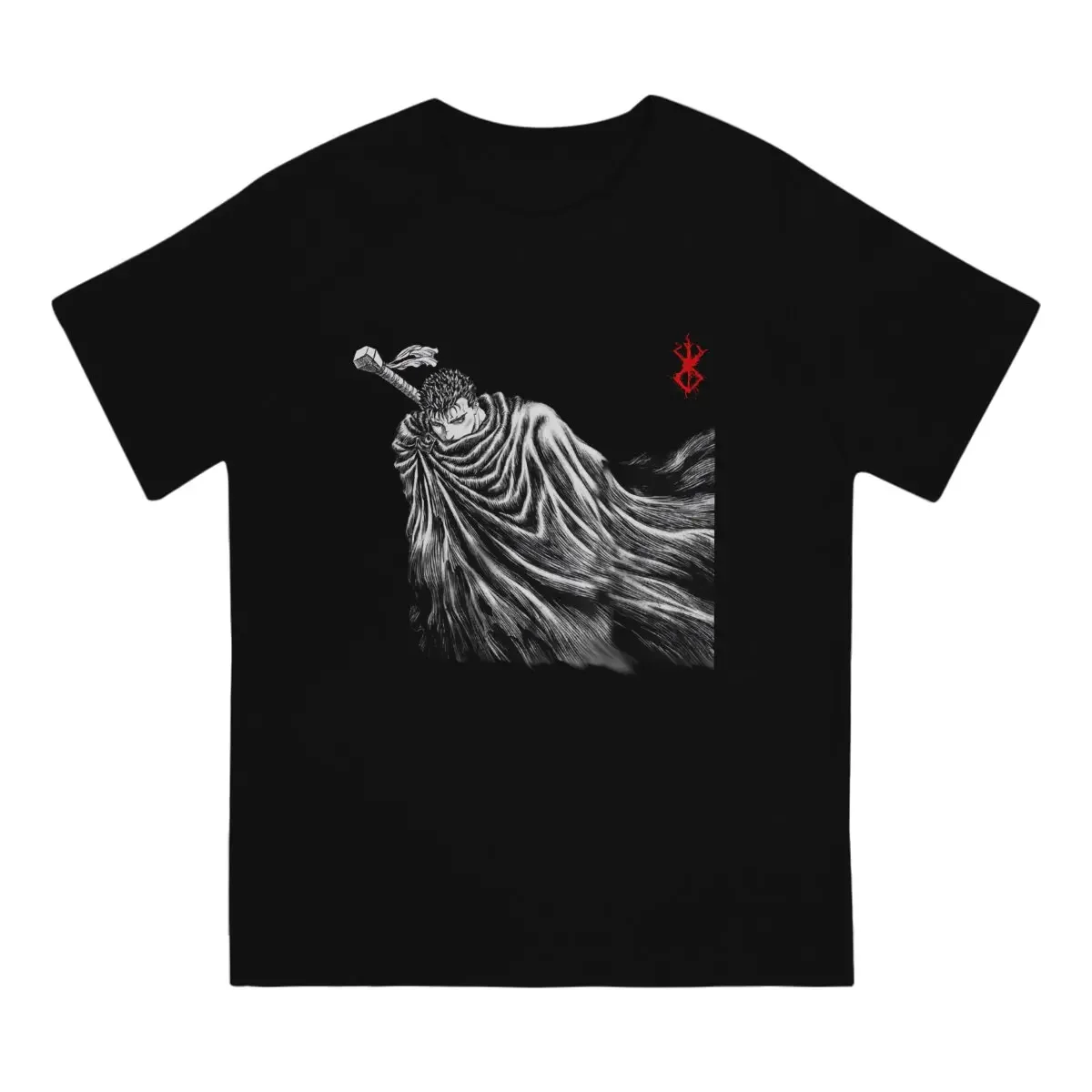 Berserk Guts Men T Shirt Berserk Vintage Tee Shirt Short Sleeve O Neck T-Shirts Cotton 4XL 5XL Tops