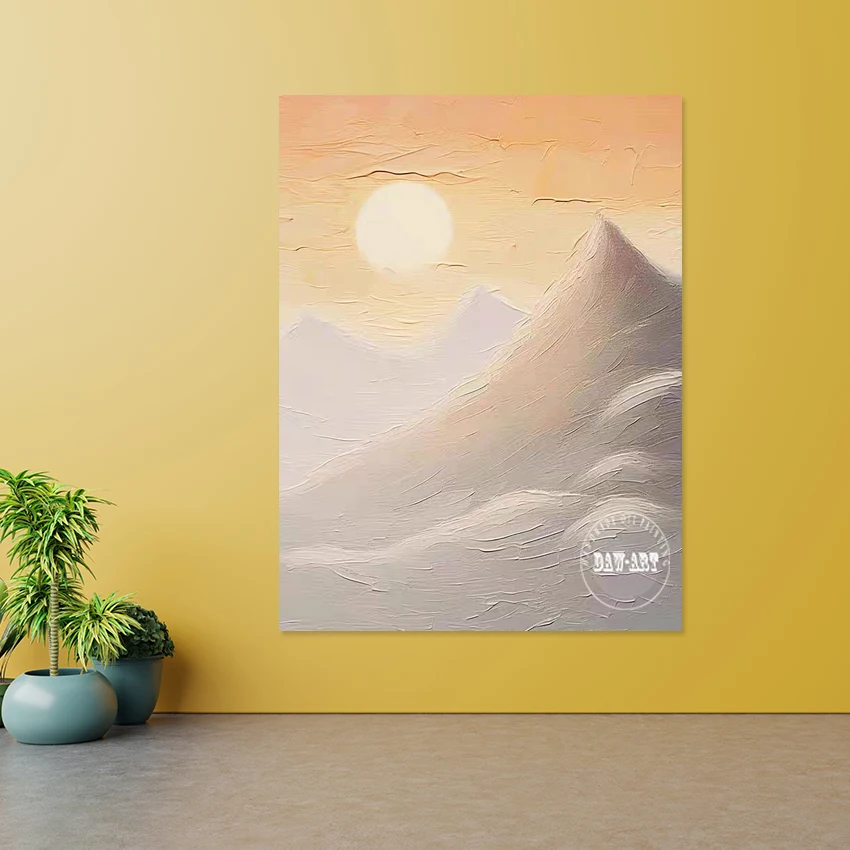 أحدث وصول، جدار فني جميل للمناظر الجبلية، لوحات تجريدية من القماش، بدون إطار، صورة بتصميم عصري مصنوع يدويًا