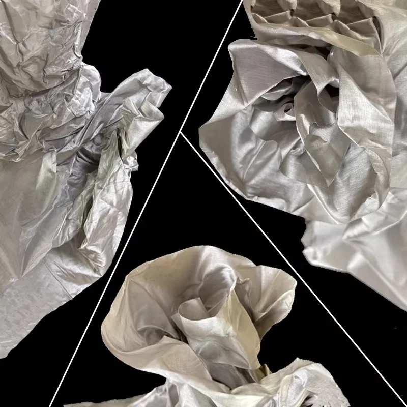 

Silver Metal Wire Mesh Stretch Mesh Fabric Clothing Graduation Project Handmade Sewing DIY Background Decoration Craft Material