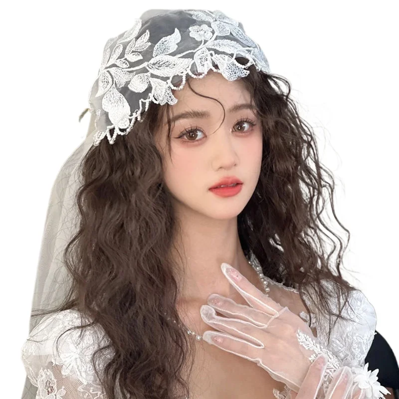 bridal-high-end-veil-mori-beautiful-headgear-wedding-license-registration-style-jewelry