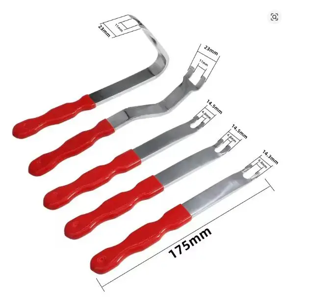 5 Piece Automotive Door Panel Removal Tool Kit for Interior Trim Audio Panel Clip Disassembly Red Plastic Tools