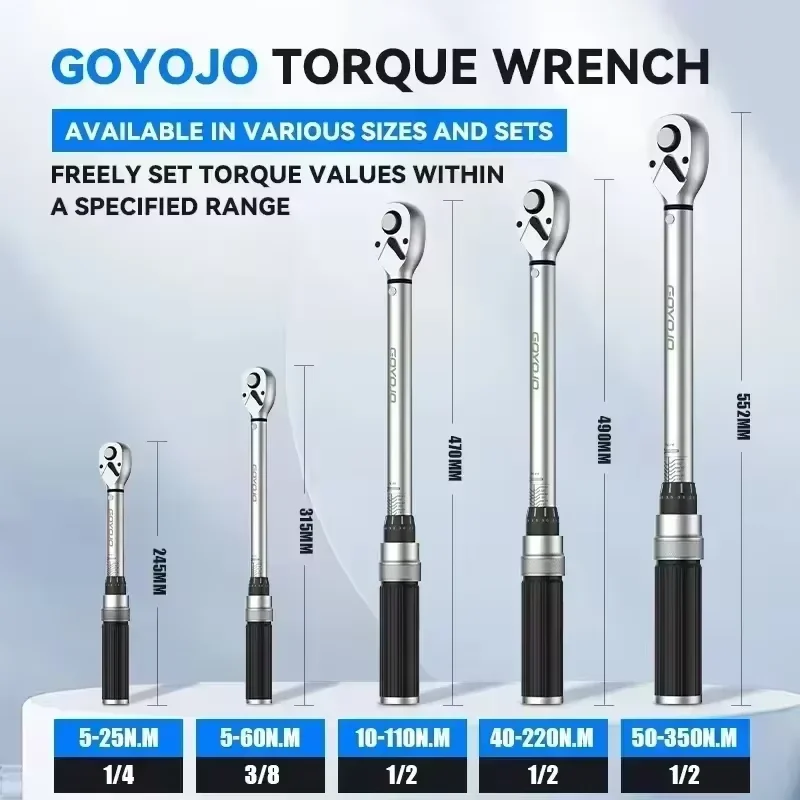 Torque Wrench 5-350N.m Freely Set Torque Value Square Drive Torque Wrench Professional Bicycle And Car Maintenance Tool