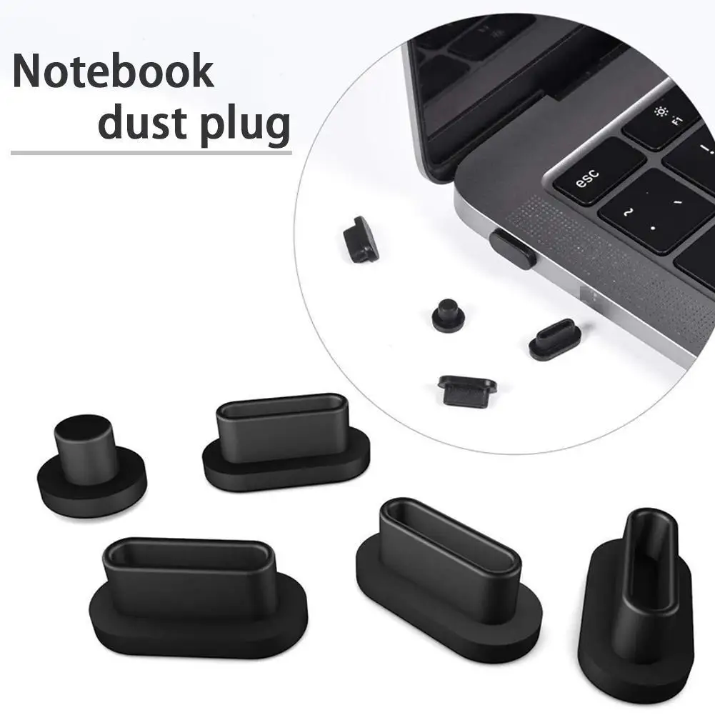 5Pcs Soft Silicon for Macbook New Pro 13 Pro 15 2018 Bar A1989 A1990 Dust Plug USB Ports Anti-Dust Plug