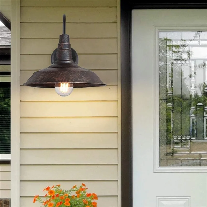 

ABWZ-Vintage Outdoor Wall Lamp Courtyard Balcony Retro Wall Light LED Industry Retro Wall Lamp