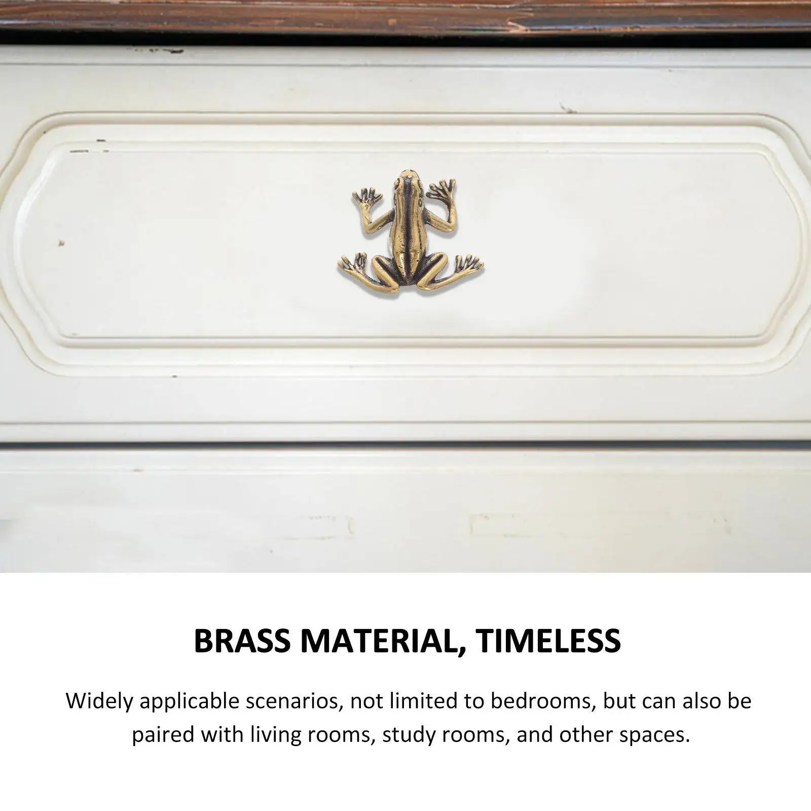 2 個の固体カエルキャビネットノブヴィンテージ動物引き出し取手ドレッサーワードローブ用真鍮家具ハンドル