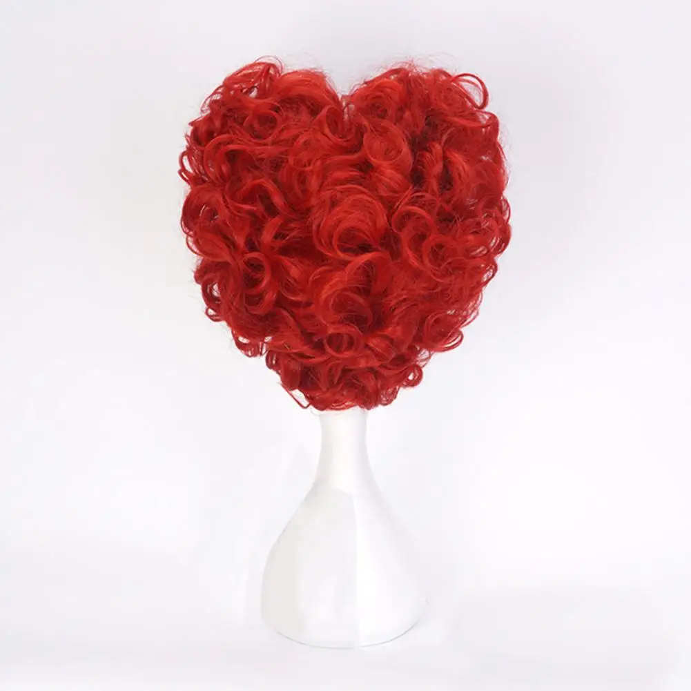 สำหรับอะนิเมะอลิซ เรดควีนคอสเพลย์วิกผมผมสีแดงฮาโลวีนคอสเพลย์อุปกรณ์ประกอบฉากผู้หญิงคอสเพลย์วิกผมสังเคราะห์อุปกรณ์เสริมคอสเพลย์