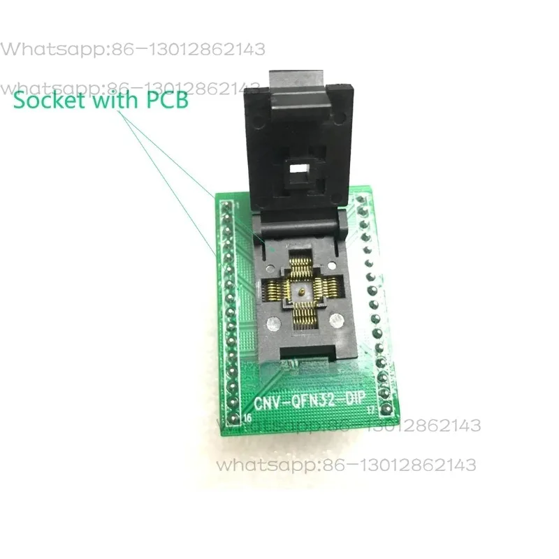 QFN32 IC Test And Burn In Socket 0.5mm Pitch Package Size 5x5mm