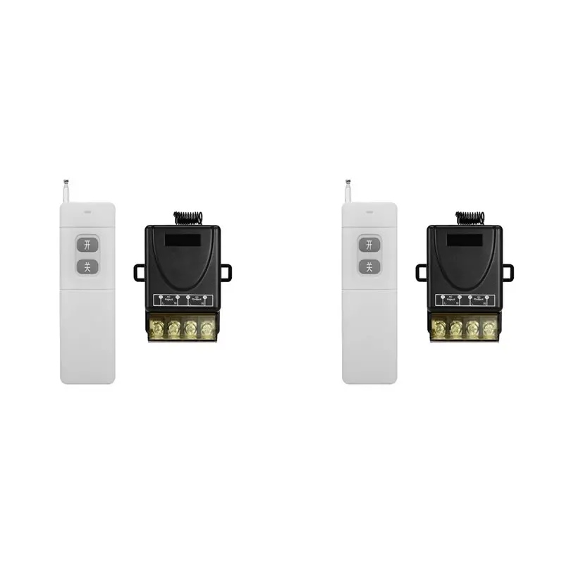 Efficient 2X Wireless Remote Control Switch On-Off High-Power 30A Wide-Voltage Long-Distance RF433 Remote Control 1000M