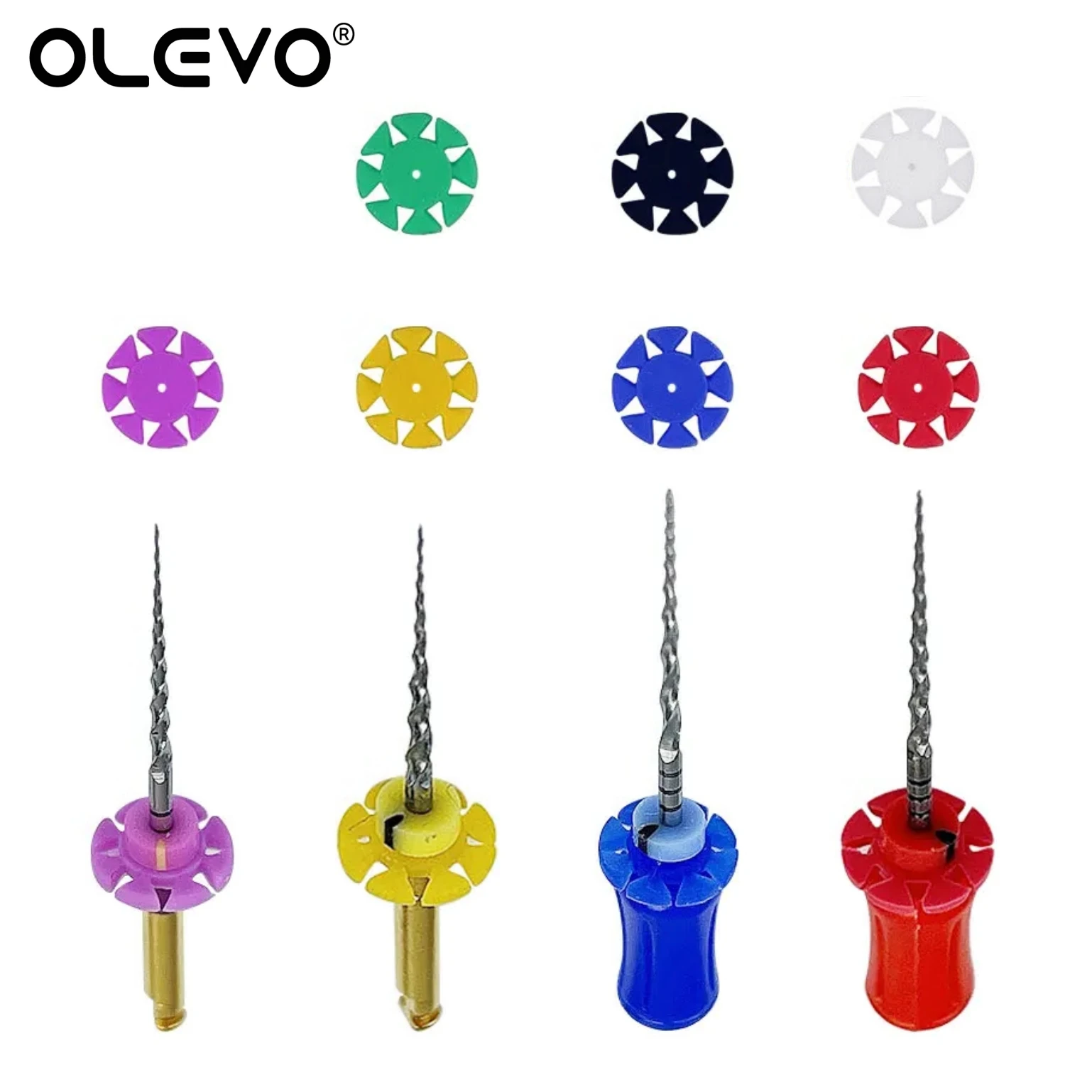 100Pcs/Pack Dental Endo Root Canal Files Stoppers Disinfection Counters Marking Circle Ring Counting Rubber Endodontics Tools