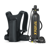 TRIMIX 2.0L Capacity Portable Mini Diving Scuba Diving Lung Tank Equipment Fit 35 Mins Depth 30 Meters