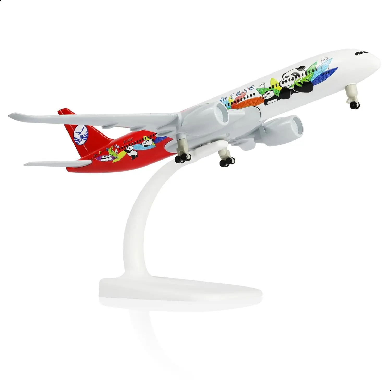 

20cm China A350 Diecast Metal Airplane Model Kits for Sichuan Airlines Panda Painting Model Plane for Aviation Enthusiasts Gifts