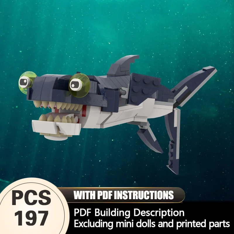 

Creators Animal Series Model MOC Building Bricks Telescopefish Modular Technology Gifts Holiday Assemble Children Toys Suit