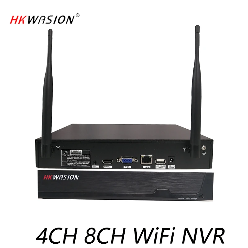 Hkwasion-grabadora de video de red WiFi de 4/8 vías, cámara de red, sistema de protección de seguridad inalámbrico, soporte NVR, Onvif