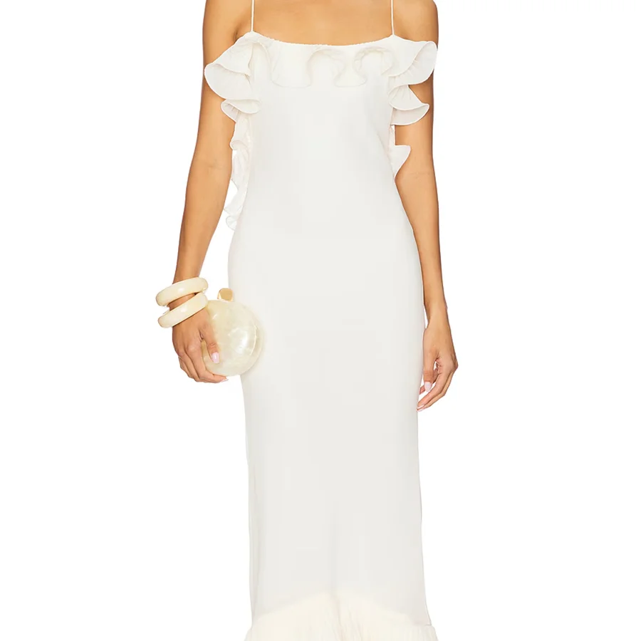 クラシックなスパゲッティストラップフリルバックレスストレートフォーマルイブニングドレス誕生日パーティープロムドレスカスタマイズ