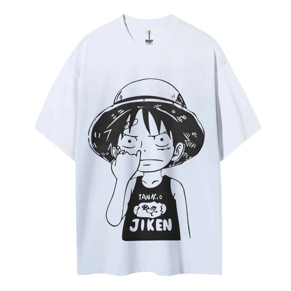 

ONE PIECE Luffy Short-sleeved Men's Women's Same Style Comfortable Short-sleeved Couple's Clothing Casual Short-sleeved Popular