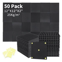 50 Pack Acoustic Foam Panels 1