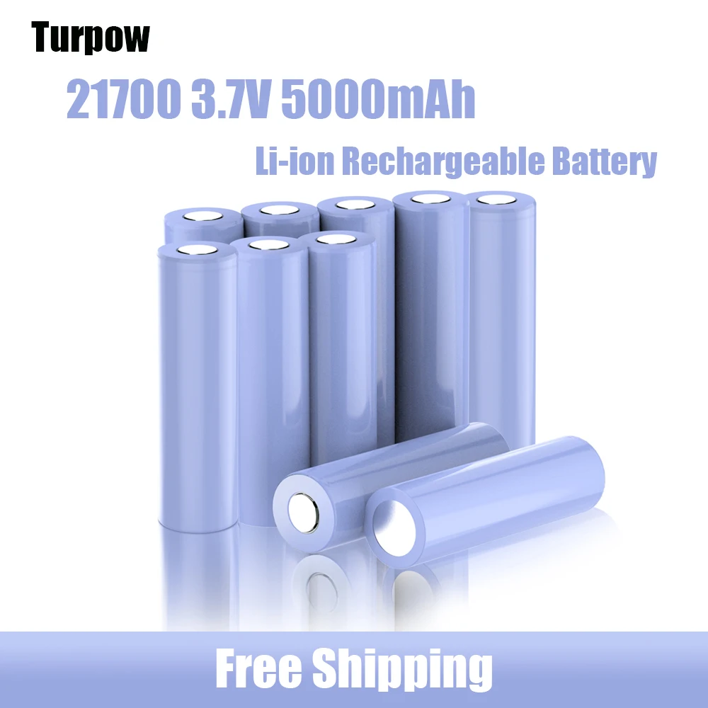 Original 21700 3.7V 5.0Ah Rechargeable Li-ion Battery High Discharge Battery for Flashlight,Screwdriver,EV Car,Electric Bicycle