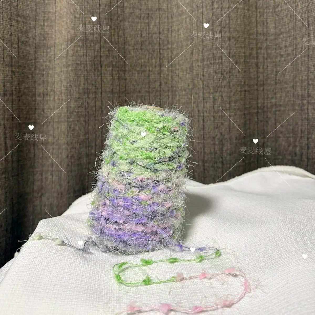 250g Flash Bean Thread Dyeing Gradient Colorful Plush Yarn Handmade DIY Hat Scarf Clothing Accessories Featured Weaving Yarn