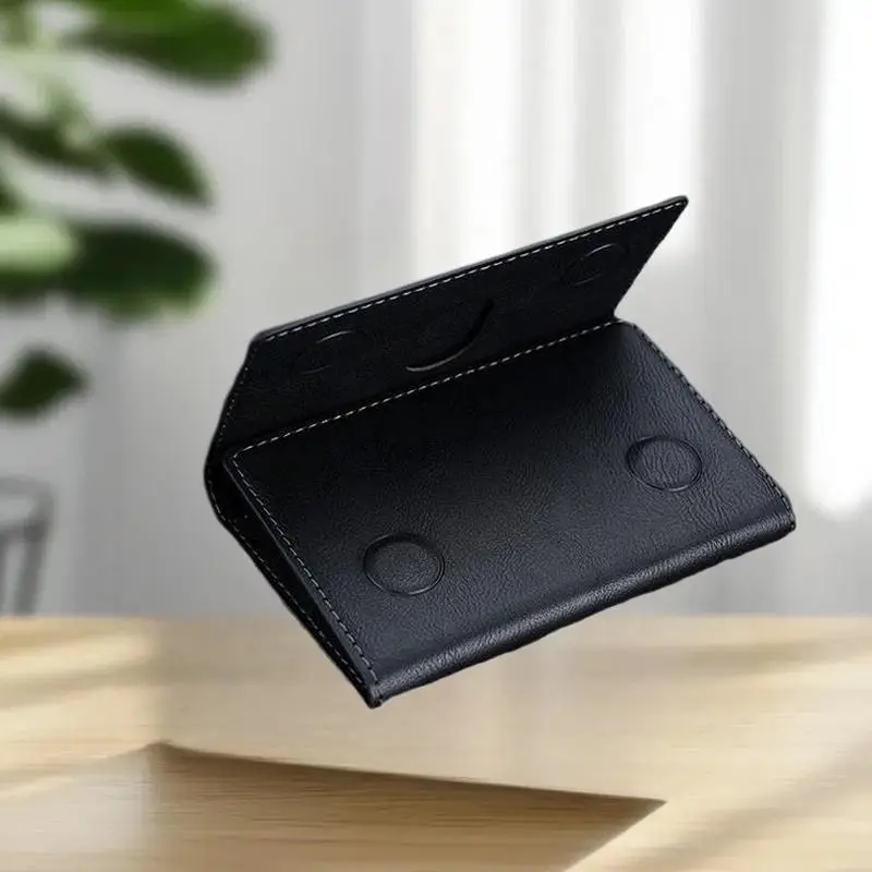 Прочный кошелек-держатель для карт Magsafe из искусственной кожи, предназначенный для телефона 16, 15, 12, 13, 14 Pro Max Plus Mini; с тройным дизайном.