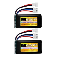2PCS 7.4V 600mAh 35C 2S Lipo Battery With Molex Plug For FMS FCX24 RC Cars, Remote Control Electric Climbing Vehicle