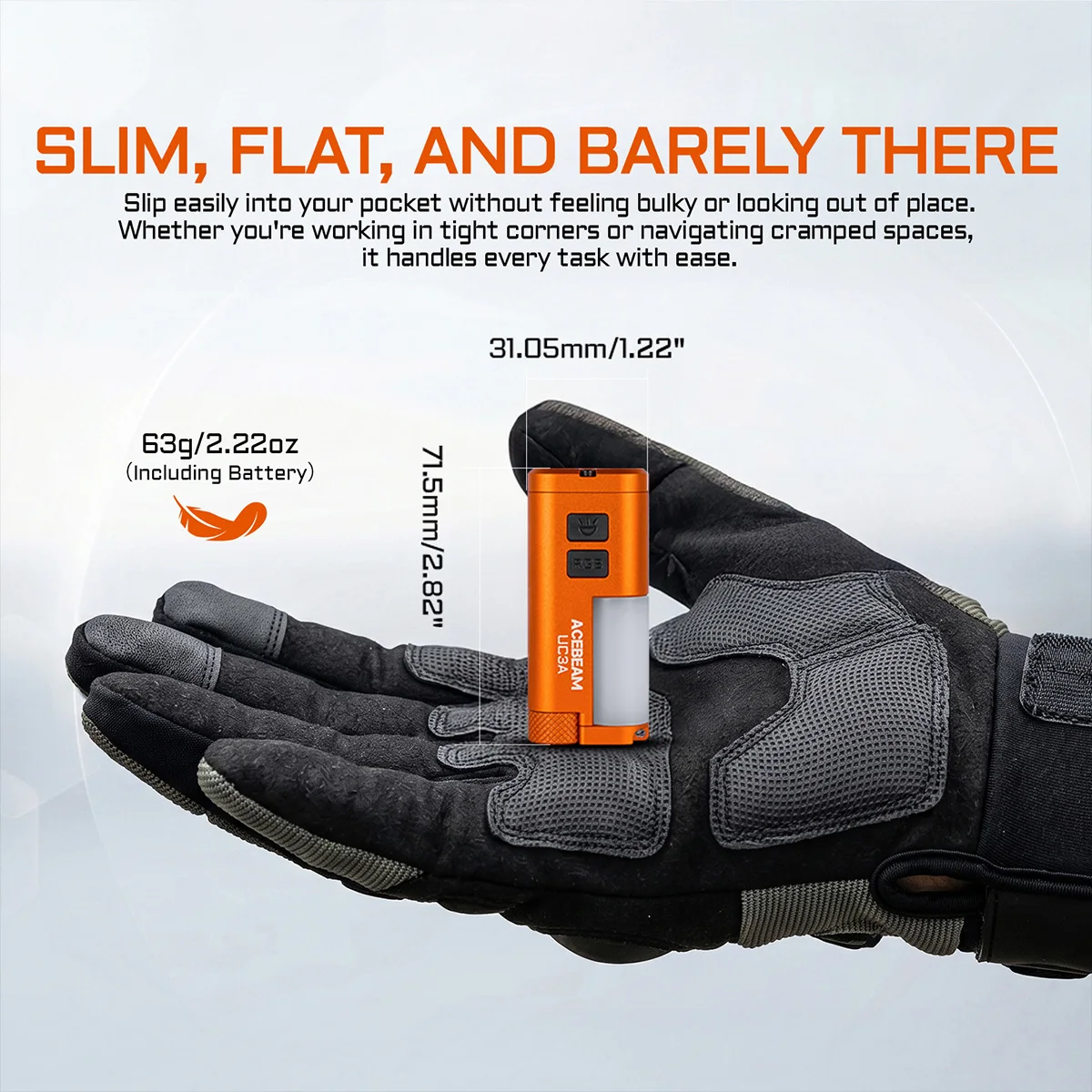 ACEBEAM UC3A EDC Flashlight Rechargeable Wide Voltage(1.2-4.8V) LED Torch With Camping Light Magnetic Multifunctional For Dog view 3