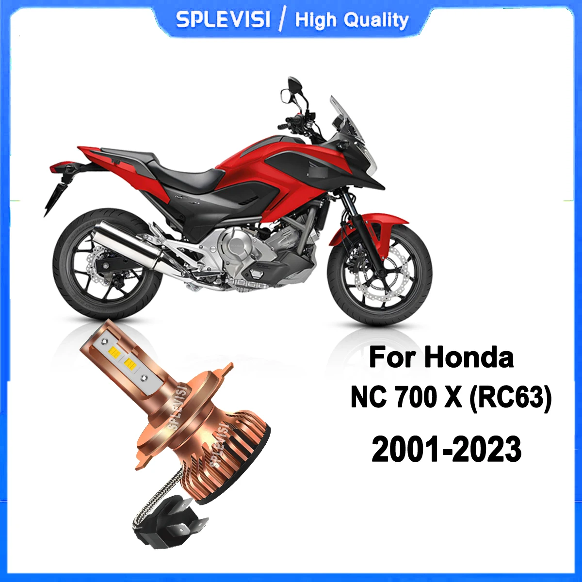 

H4 9003 HB2 LED Motorcycle Headlight - lighting with wider and farther beam For Honda NC 700 X (RC63) 2001 2002 2003 2004-2023