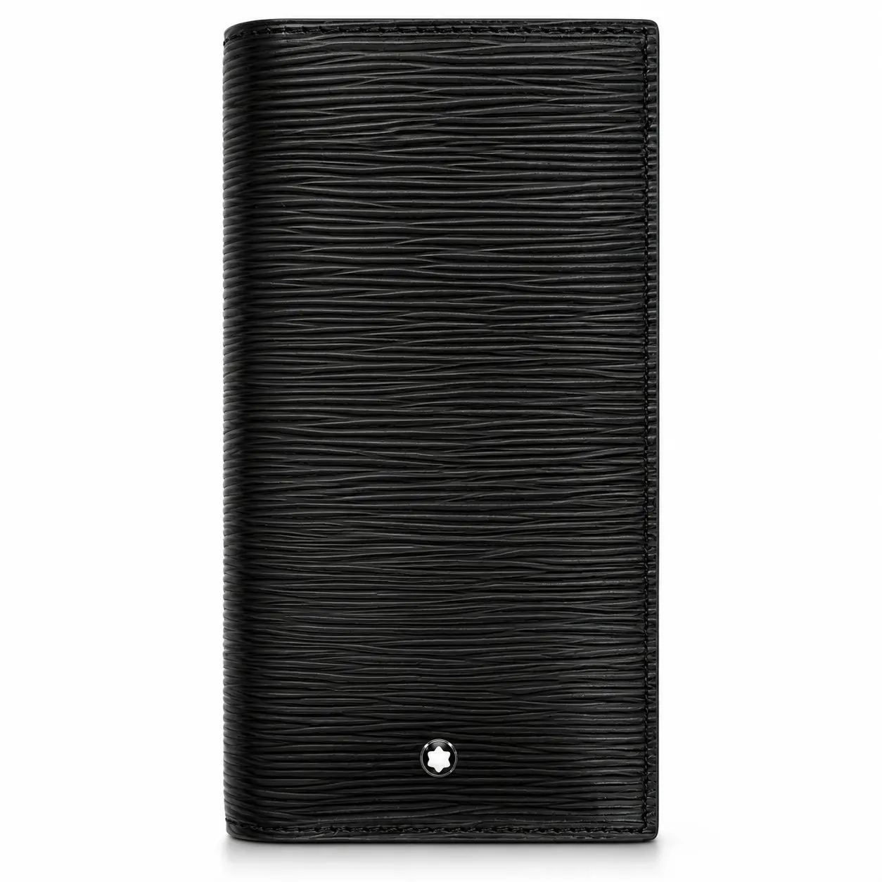 Luxury Mens Wallets Genuine Leather Wood Grain Long Wallet Bifold Card Holder Case for Formal Office Business Travel Trip