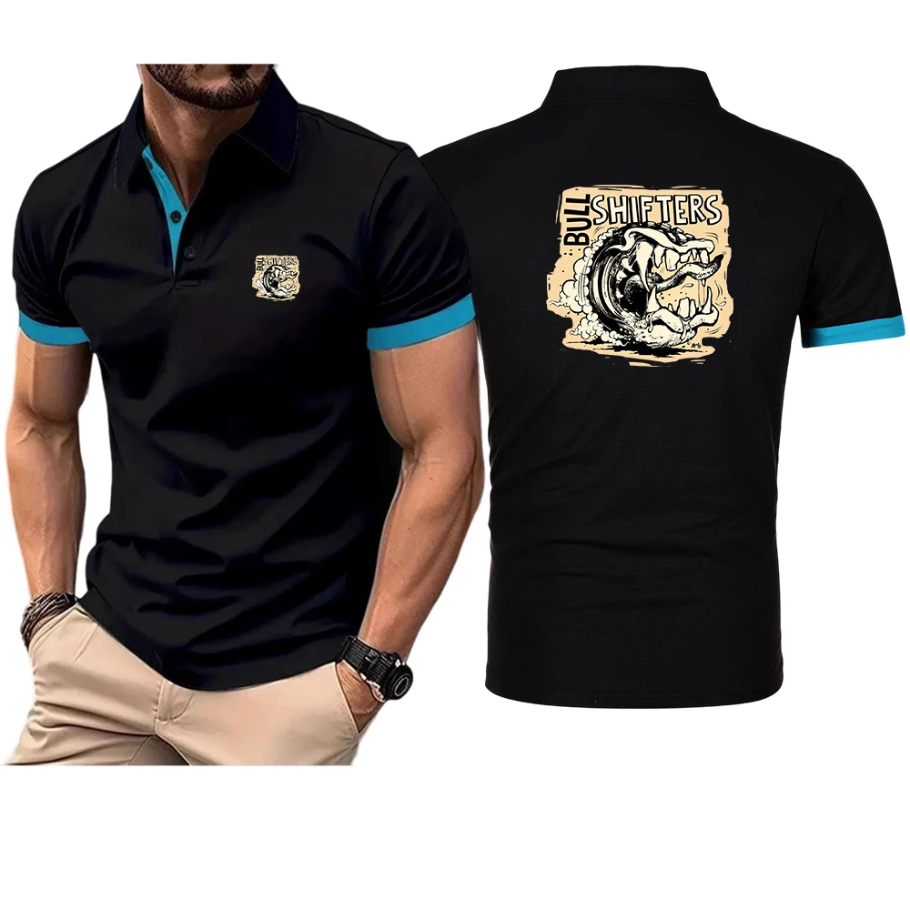 Left 4 Dead Bull Shifters The new men's short-sleeved POLO shirt for summer 2025 features a casual fashionable pattern print