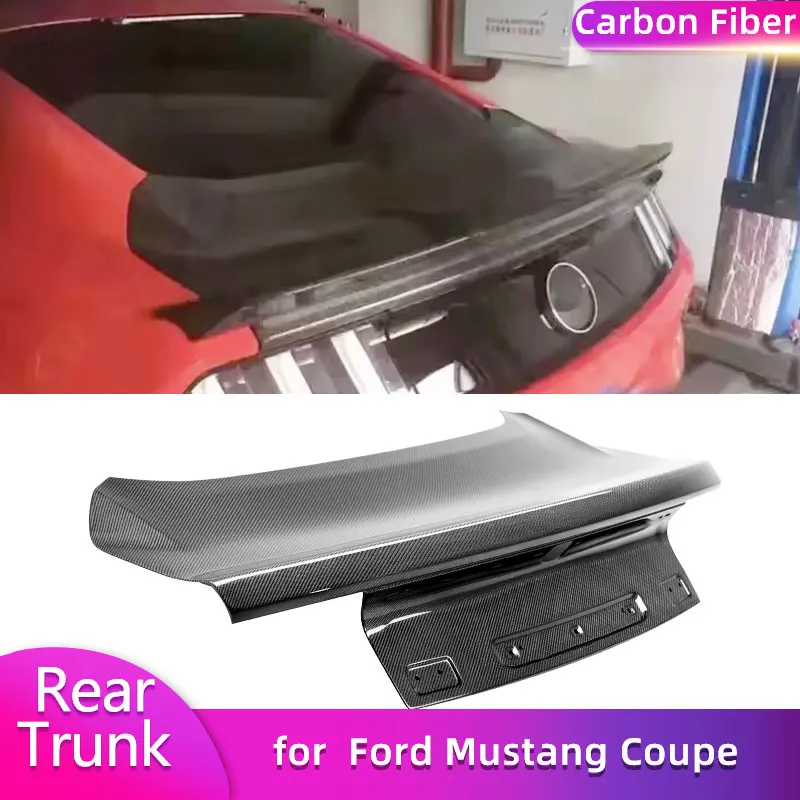 

Carbon Fiber Rear Trunk Cover for Ford Mustang Coupe Convertible 2-Door 2015-2017 Replacement Car Racing Rear Boot Body Kit