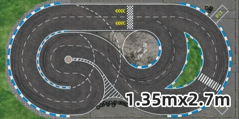 

RC Mosquito Car Drift Track Floor Mat with Thickness, Sound Insulation, Rear Drive 4WD, 2mm Thick, 1, 24, 28 RC