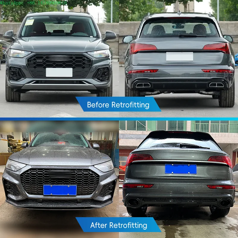 

Customized Automotive Body Modification Kit2021-2023 Q5/Q5L Car Modification Upgrade RSQ5 Front Bumper Grille Rear Bumper Mudgua