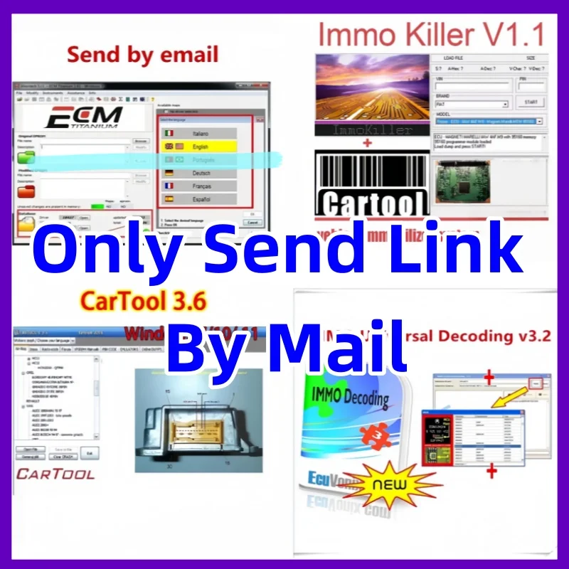 IMMO Universal Decoding V3.2+IMMO KILLER V1.1+ Car Tool V3.6+ECM TITANIUM 1.61 for car tool diagnostics software
